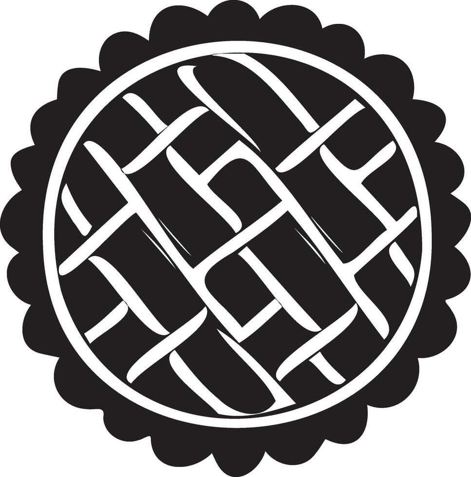 Pie icon silhouette vector