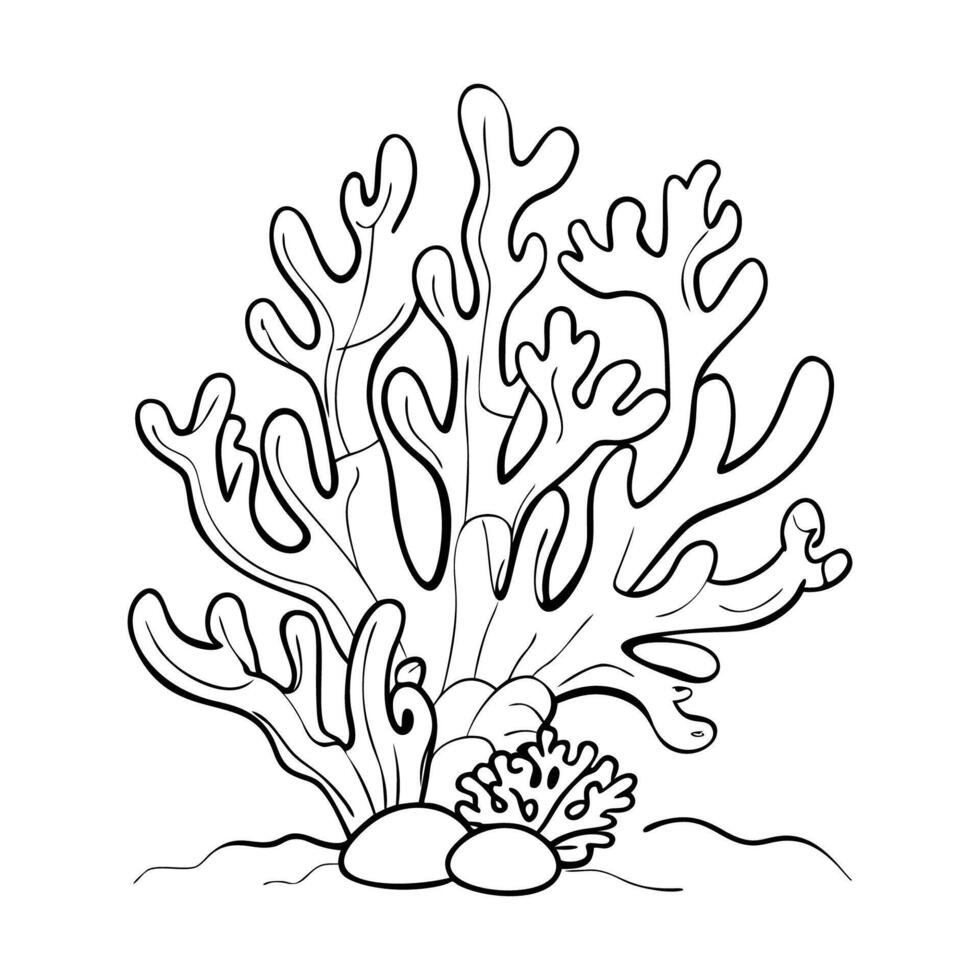 Reef. Icon on a white background. One line vector