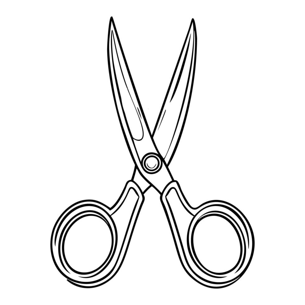 pair of scissors, on a white background vector