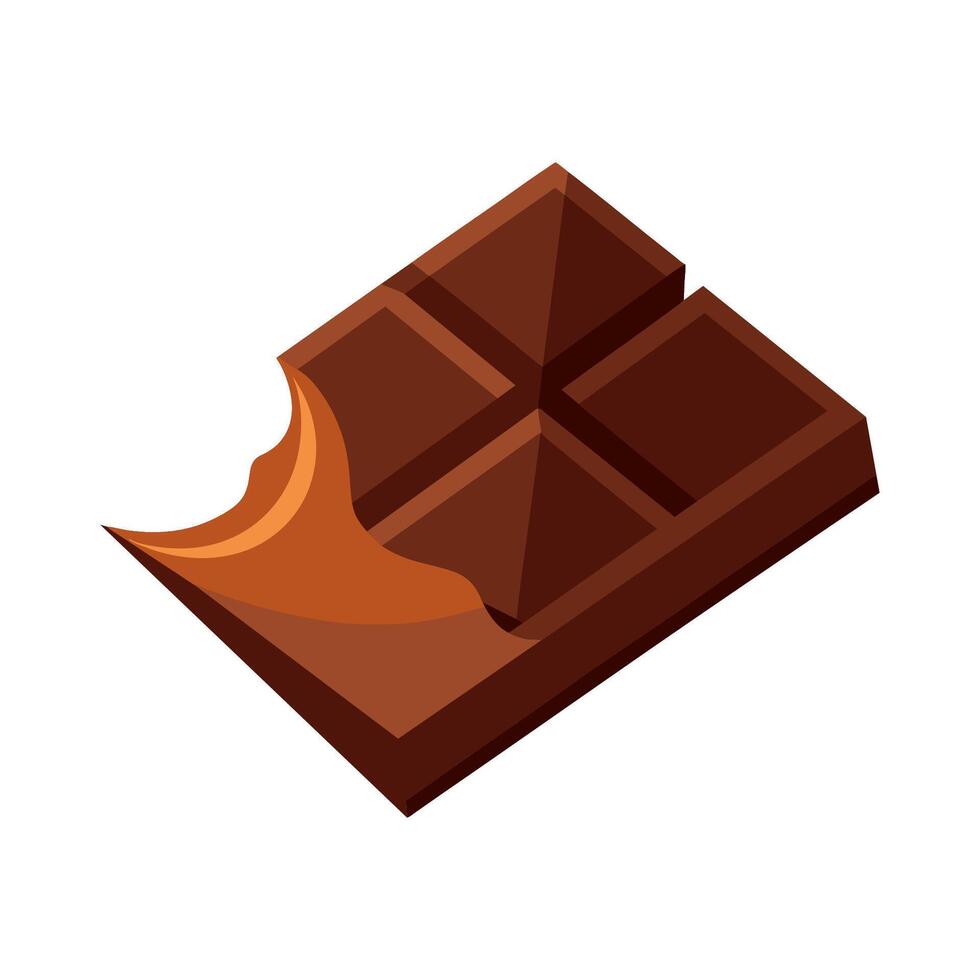 Chocolate piece icon on white background vector