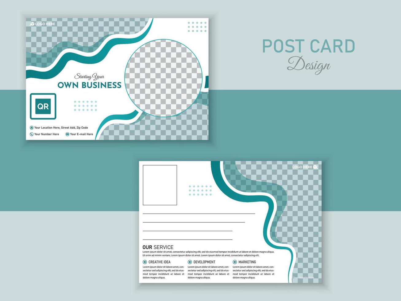 Creative Business Postcard Design Template for Professionals Modern and Elegant Postcard Design vector