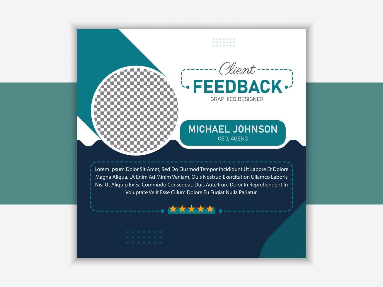Modern Design Template for Client Reviews And Professional Client Testimonials. vector