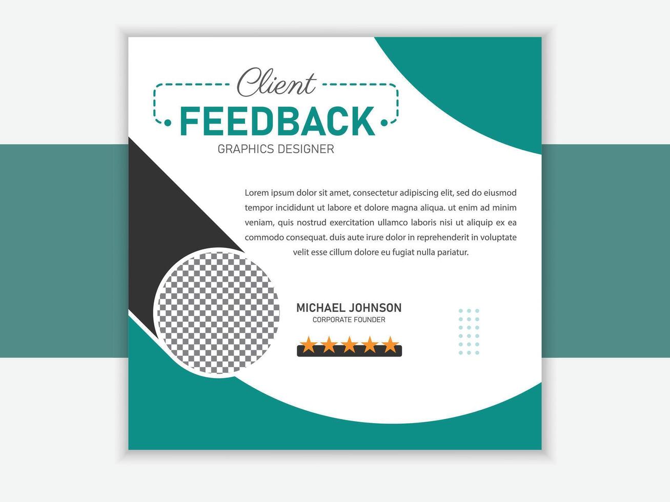 Modern Design Template for Client Reviews And Professional Client Testimonials. vector