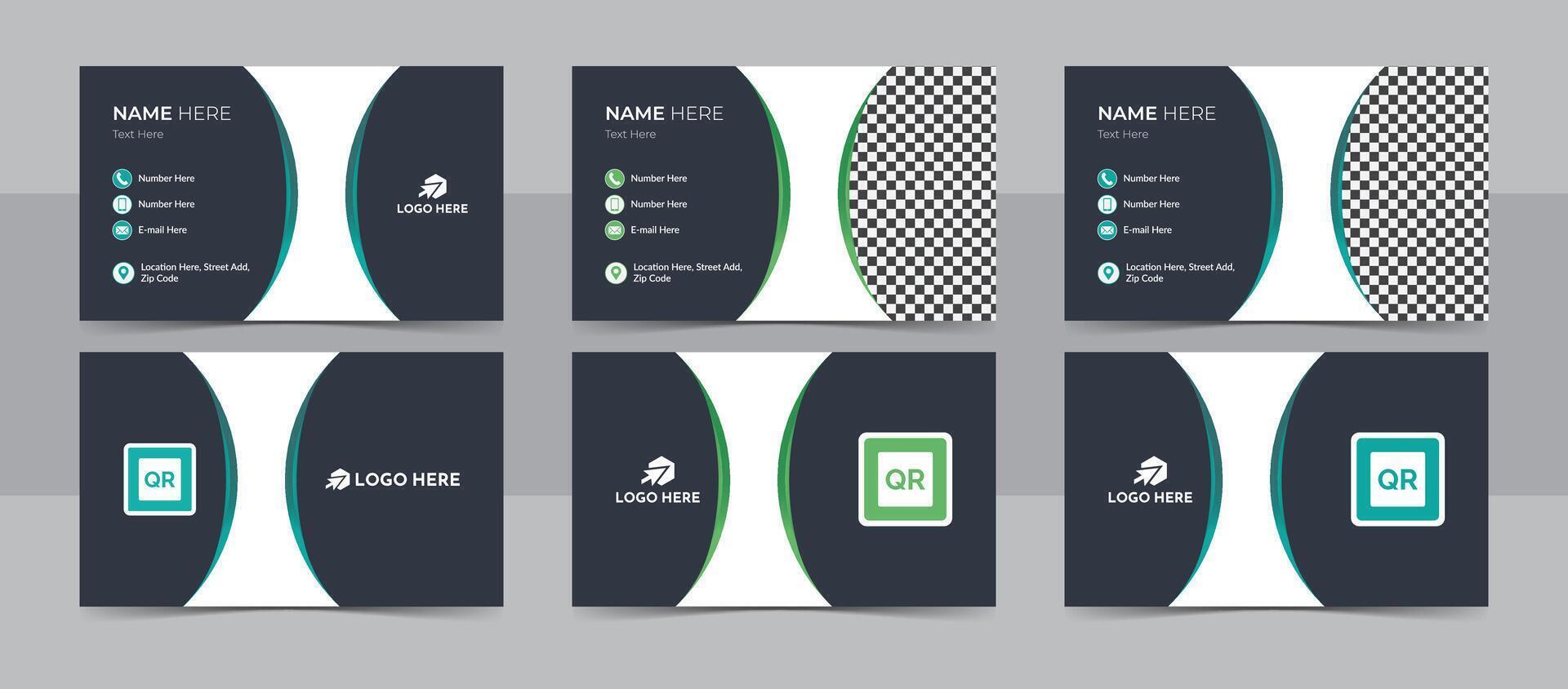 Easy To Use, Clean Modern Business Card Design Template. vector