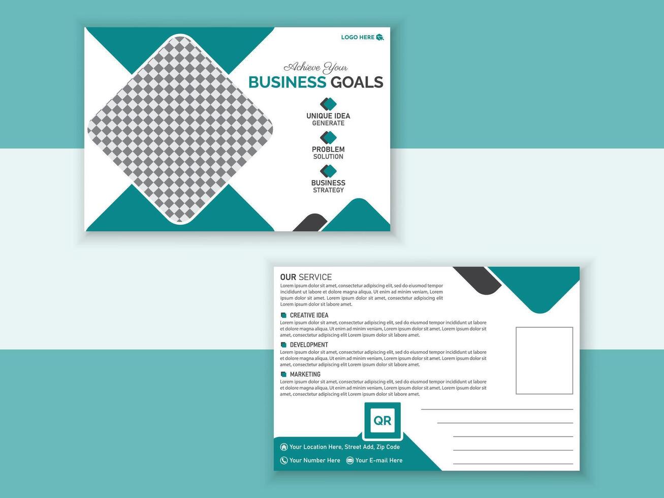 Creative Business Postcard Design Template for Professionals Modern and Elegant Postcard Design vector