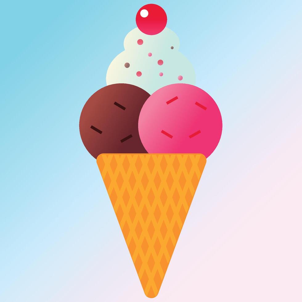 Ice cream illustration vector