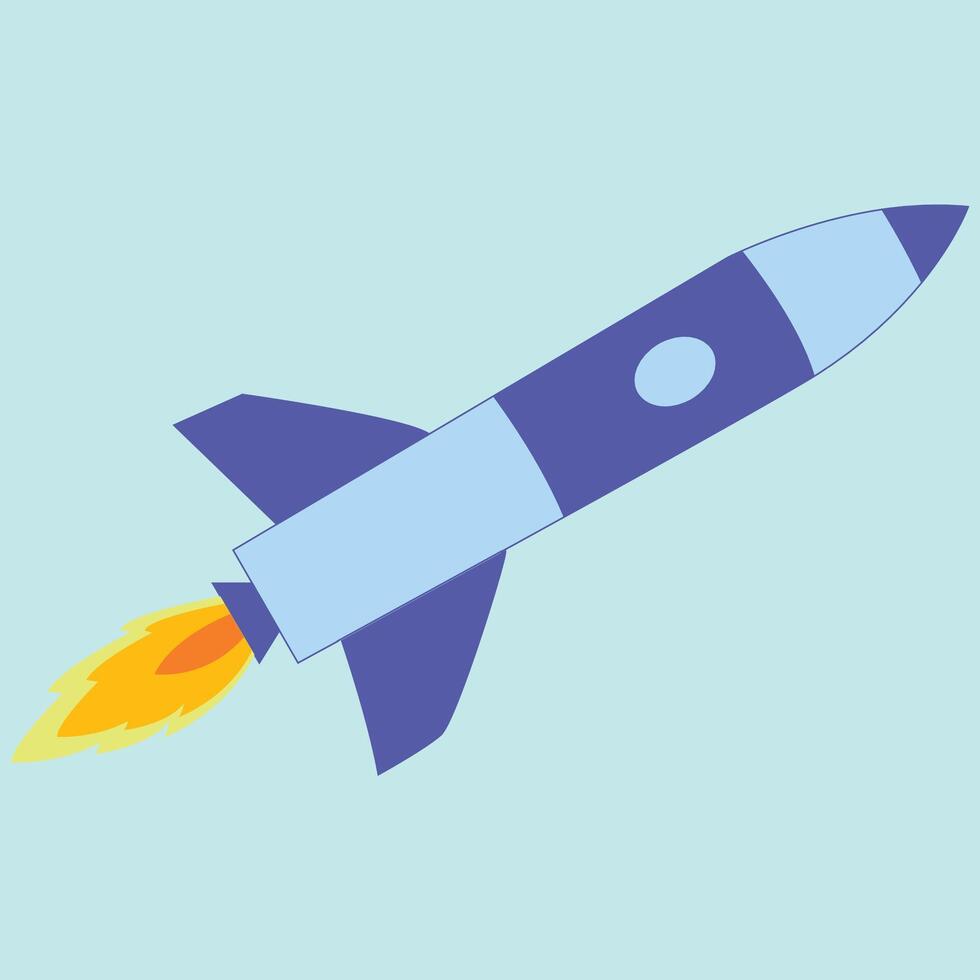 Rocket art and logo vector