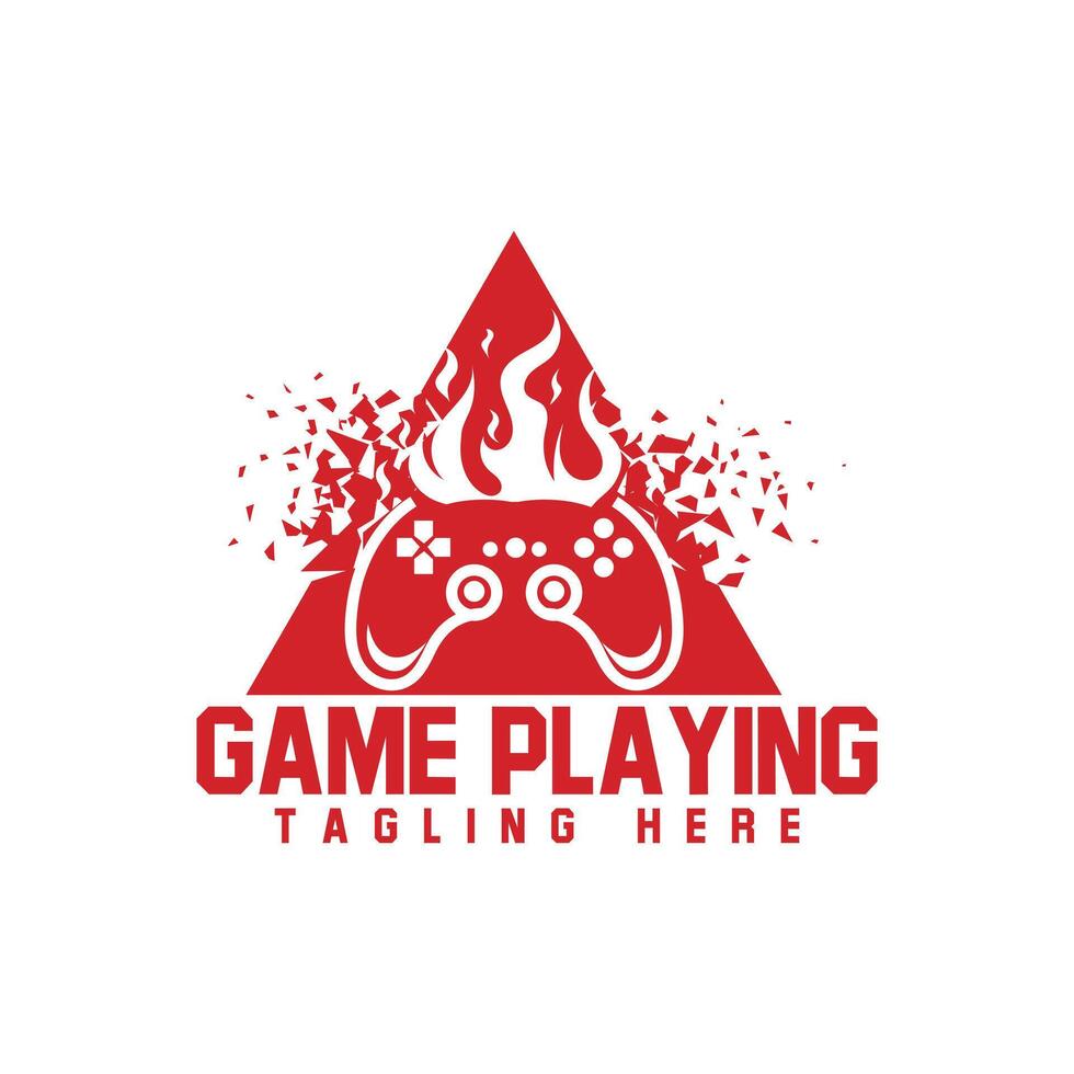 Game playing logo vector