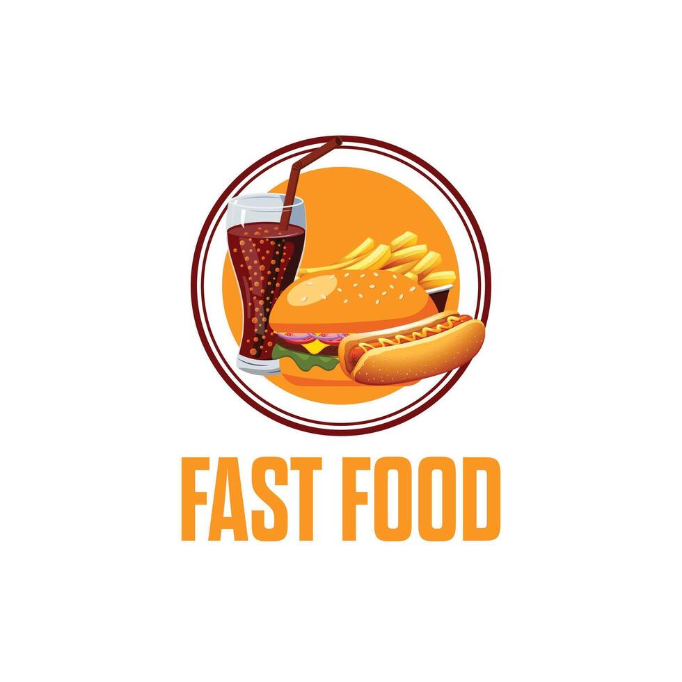Fast food logo design vector
