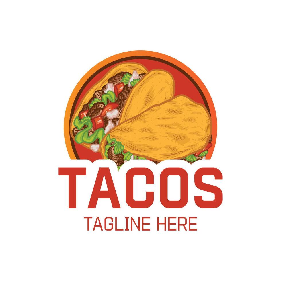 Taco logo, Tacos logo design vector