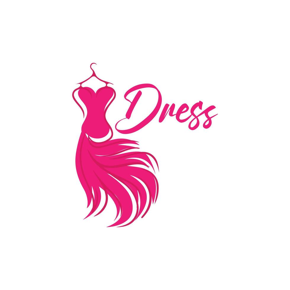 Dress logo design vector