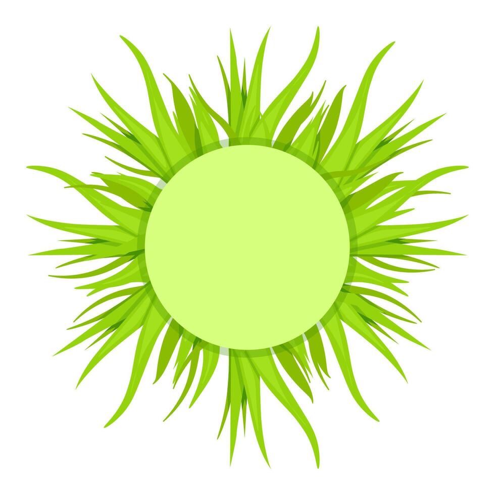 Round frame with Aloe Vera plants in a circle vector
