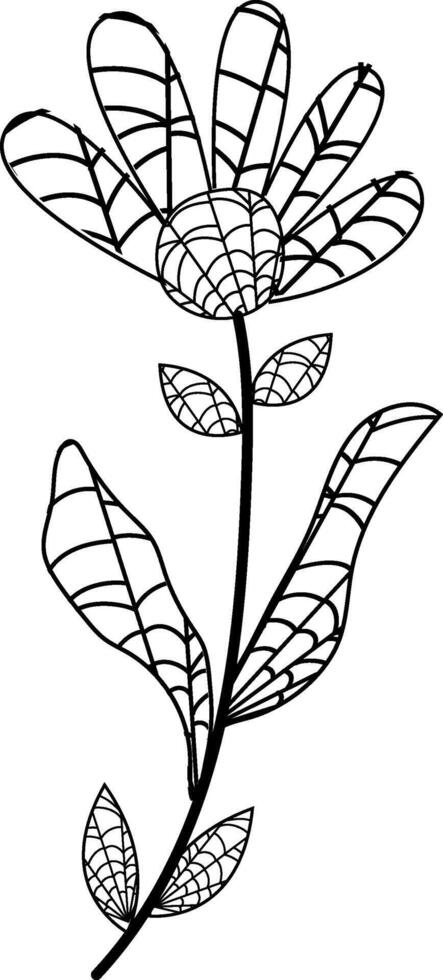 Flower spider web holiday halloween design. vector