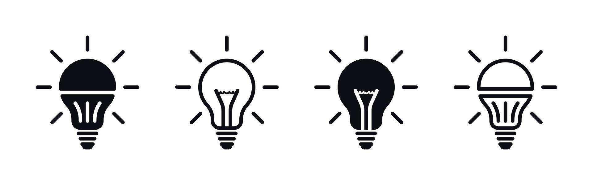 Bulb Icon Set vector