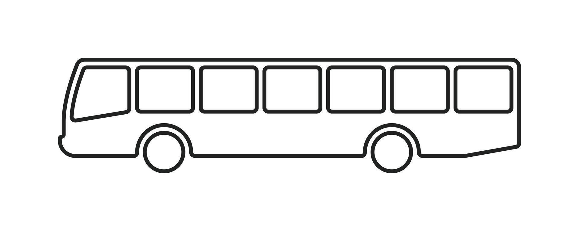 Bus Icon - Public Transportation Symbol vector