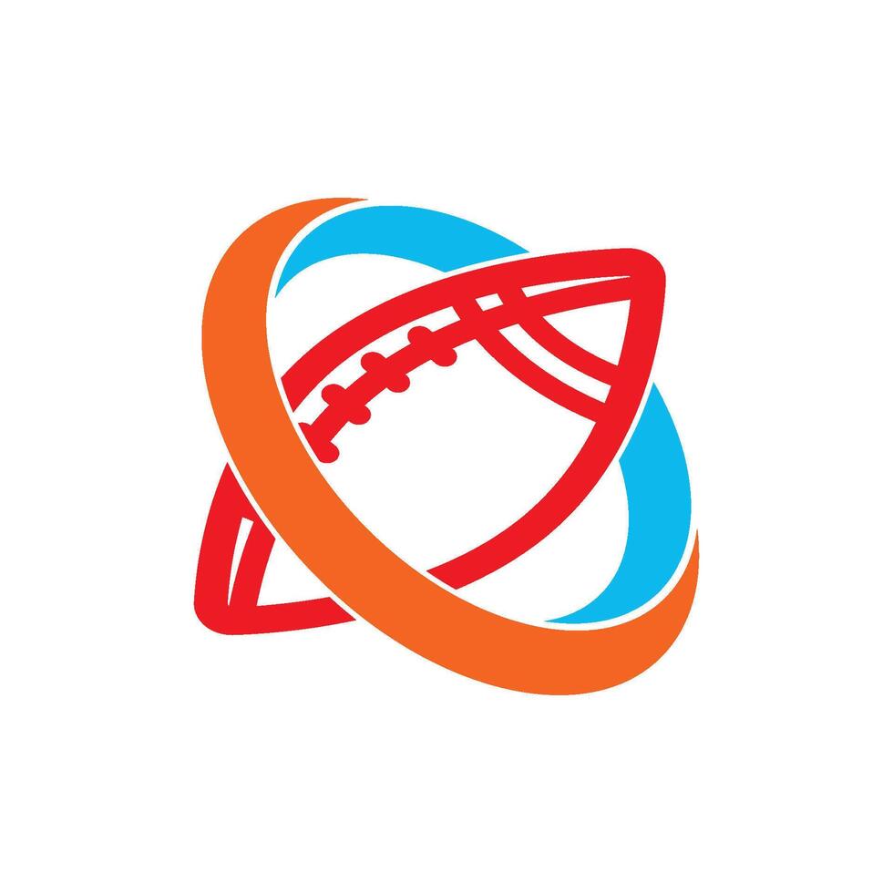 Rugby ball icon illustration design template vector
