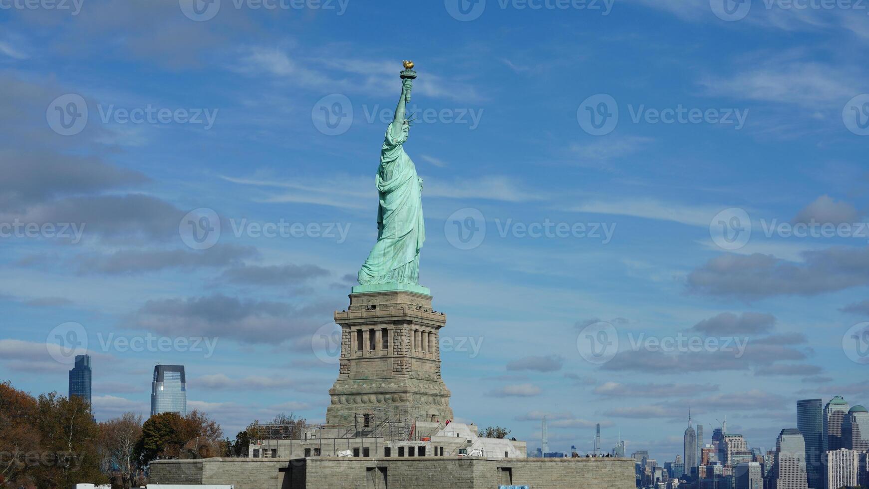 The statue of liberty view located in the New York city photo