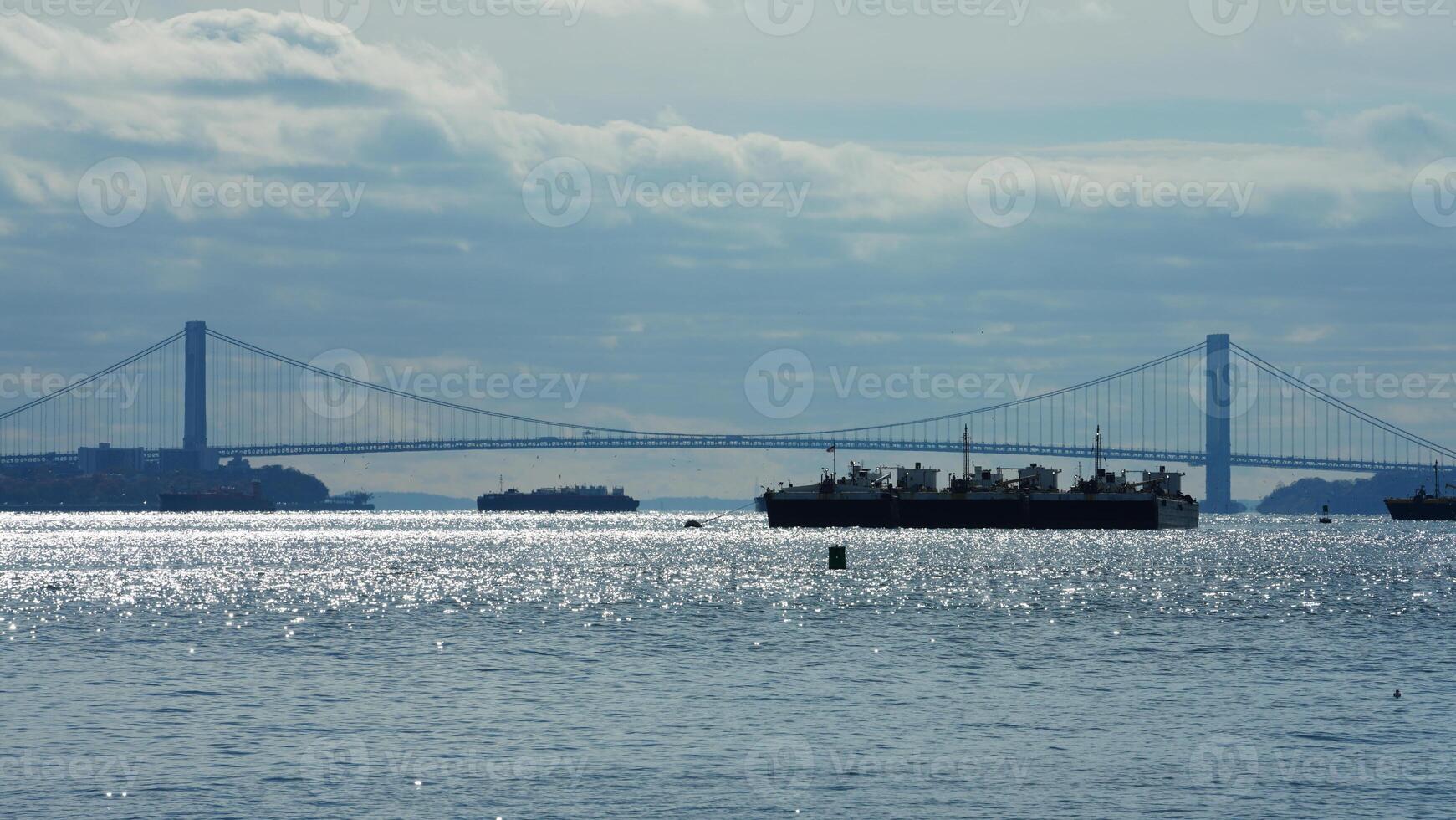 The ocean bay landscape near the Manhattan of the New York in USA photo
