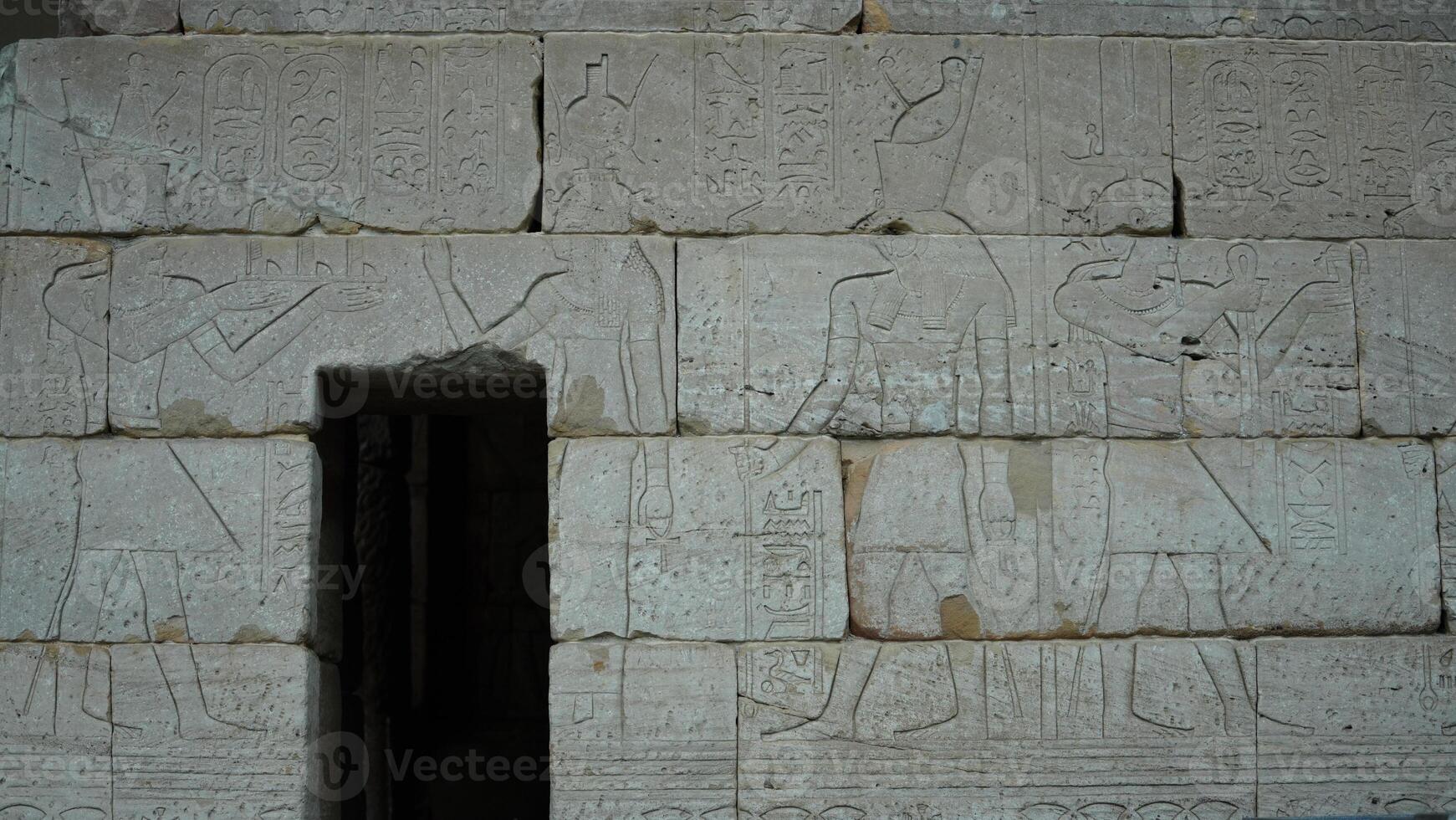 The egypt old wall exhibitting in the museum photo