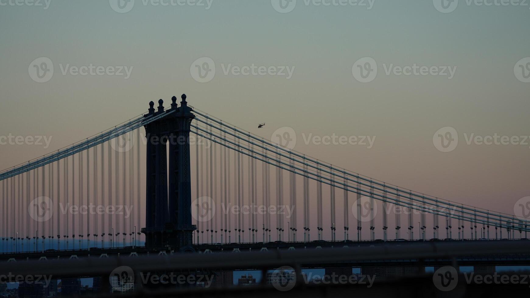 The brooklyn bridge view built one hundred years ago in the New York photo