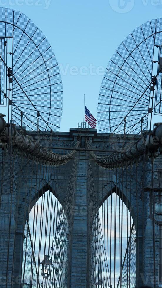 The brooklyn bridge view built one hundred years ago in the New York photo