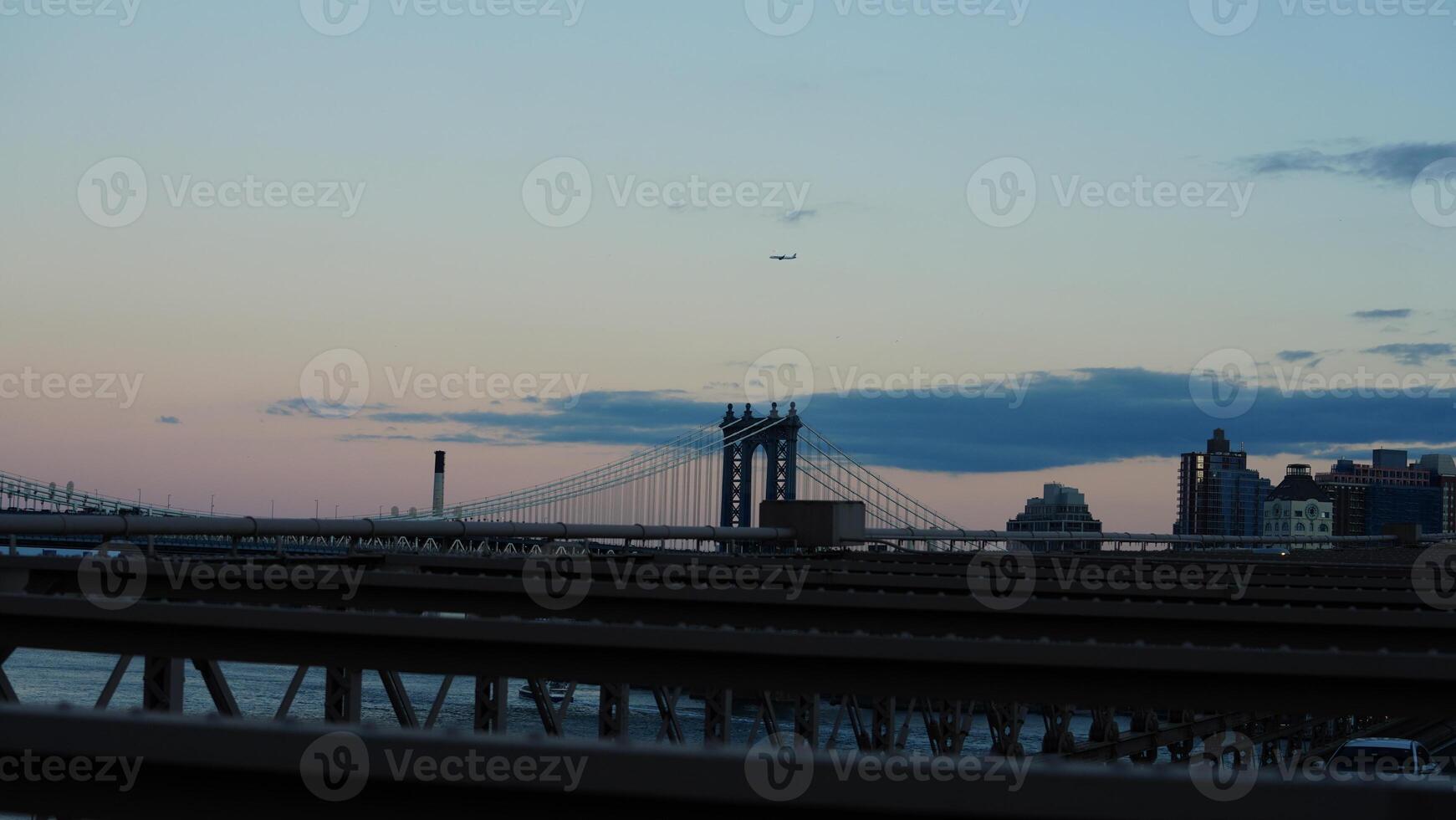 The brooklyn bridge view built one hundred years ago in the New York photo