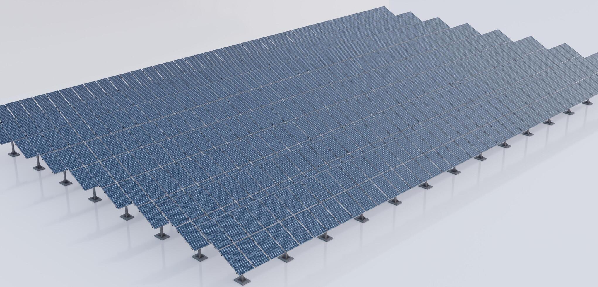 solar cell, solar energy, white background electricity generation clean energy 3D illustration photo