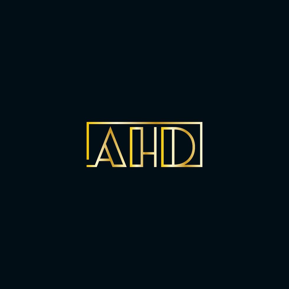 AHD letter logo design vector