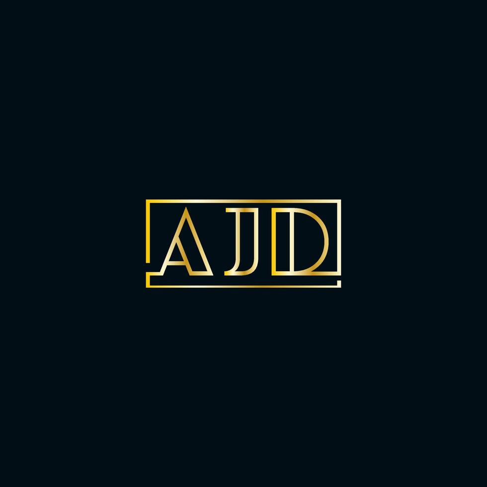 AJD letter logo design vector