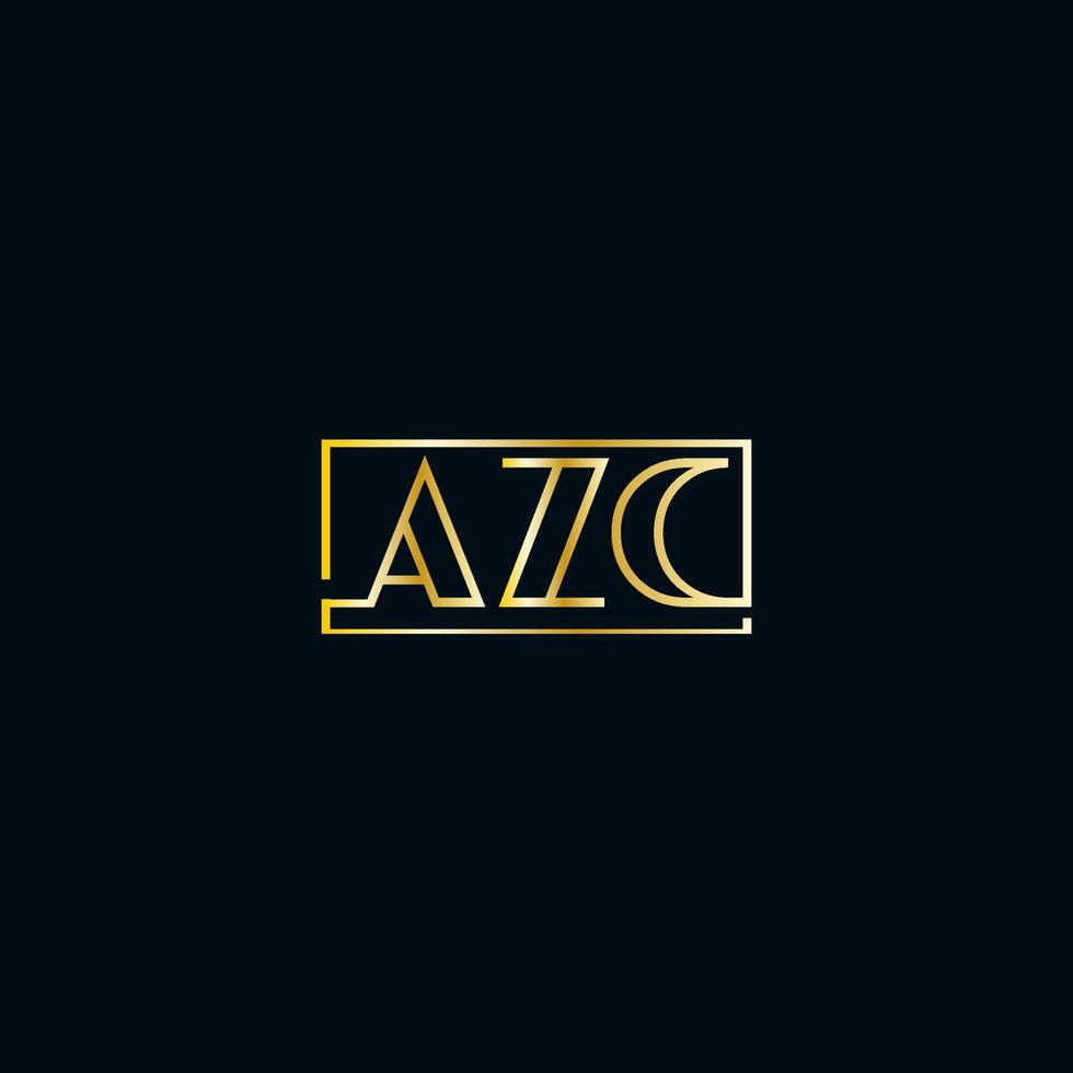 AZC letter logo design vector