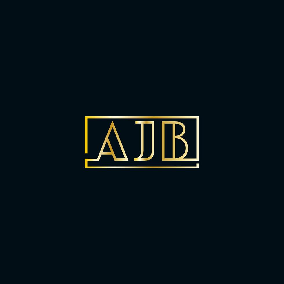 AJB letter logo design vector