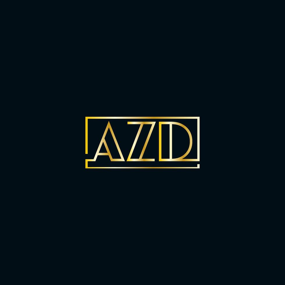 AZD letter logo design vector