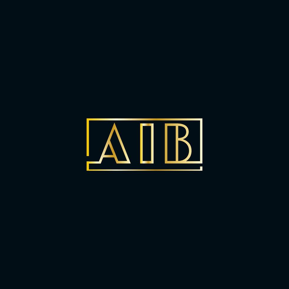 AIB letter logo design vector