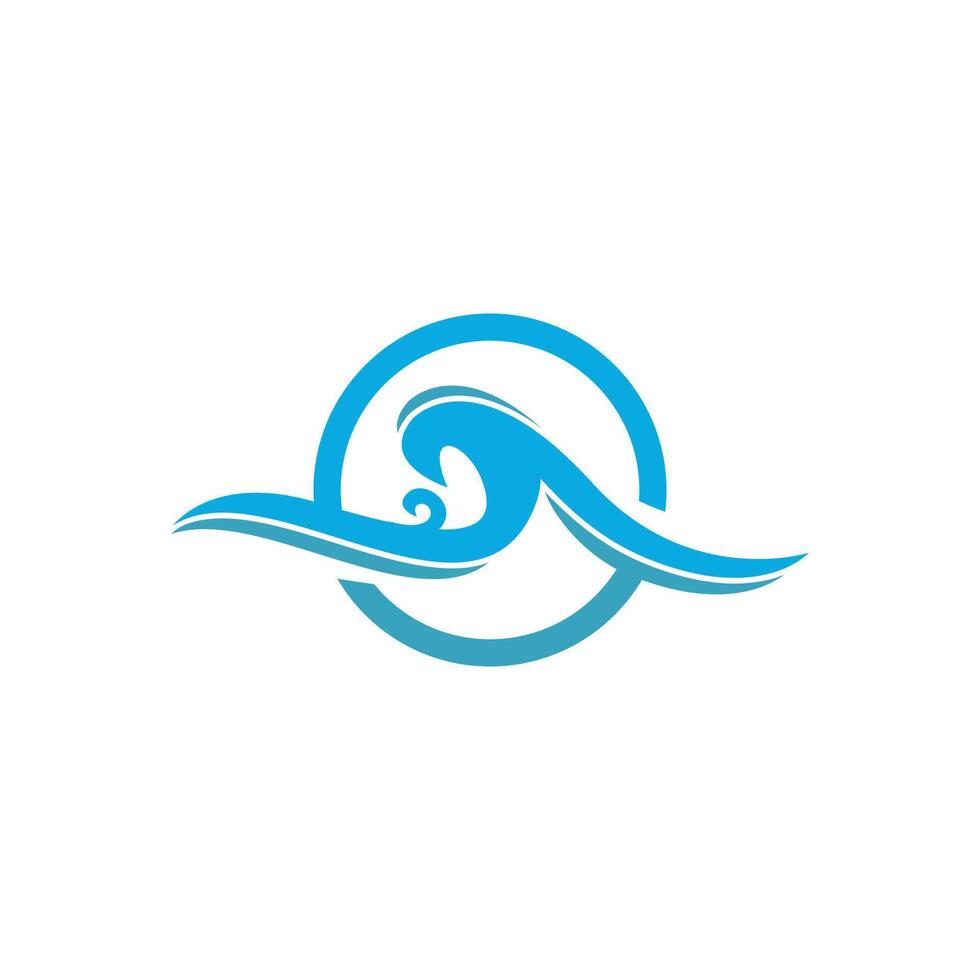 Wave beach icon illustration design vector