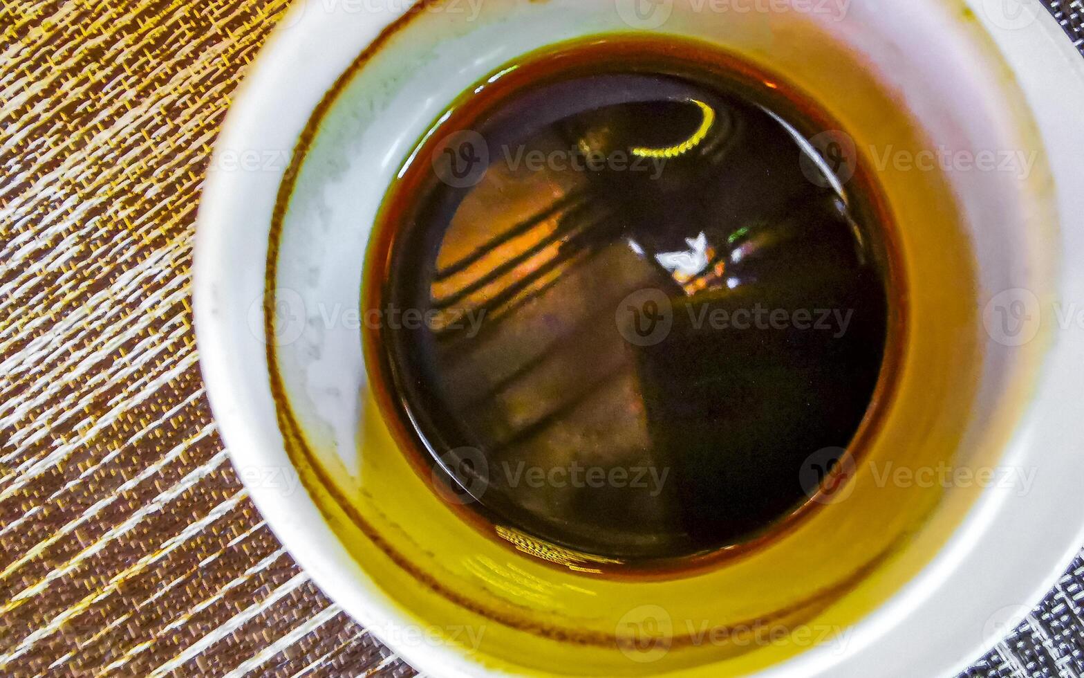 taza de americano negro café en restaurante café en México. foto