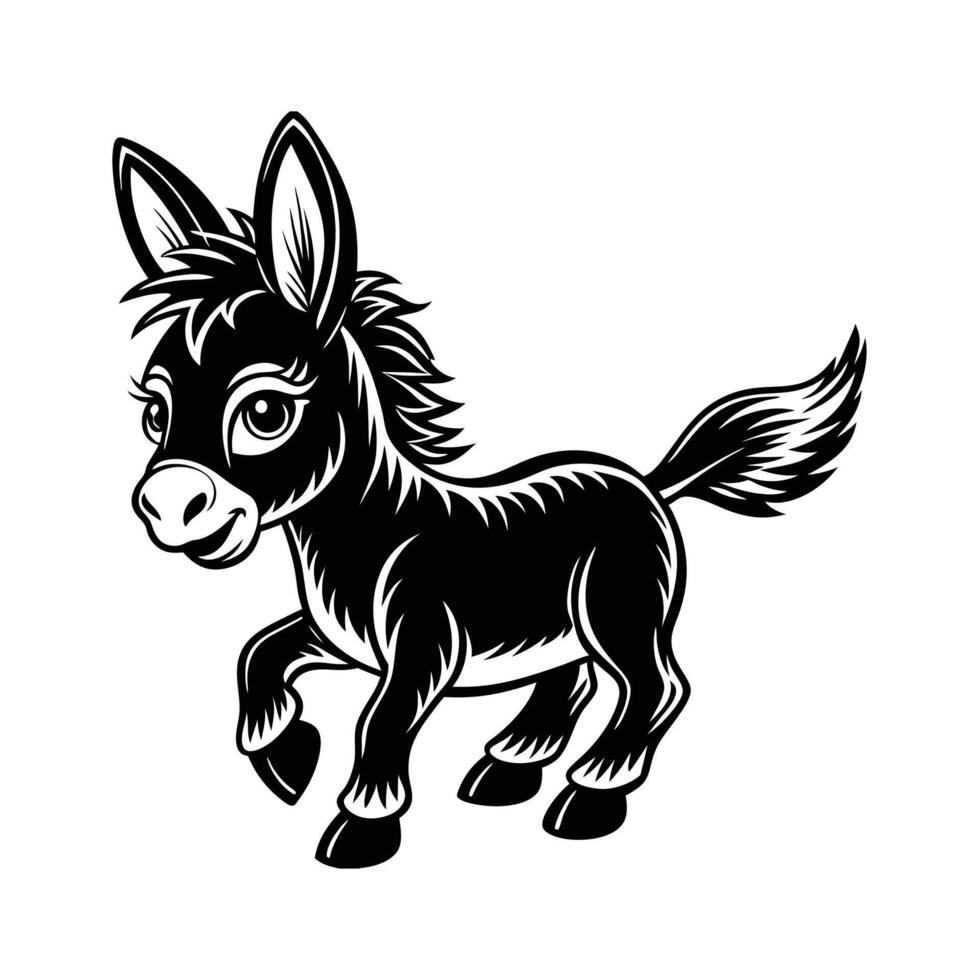 funny Donkey illustration vector