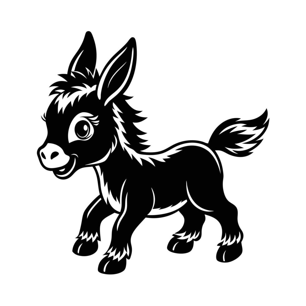 funny Donkey illustration vector