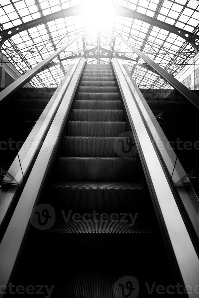 The path of the light, the path to success, escalator photo