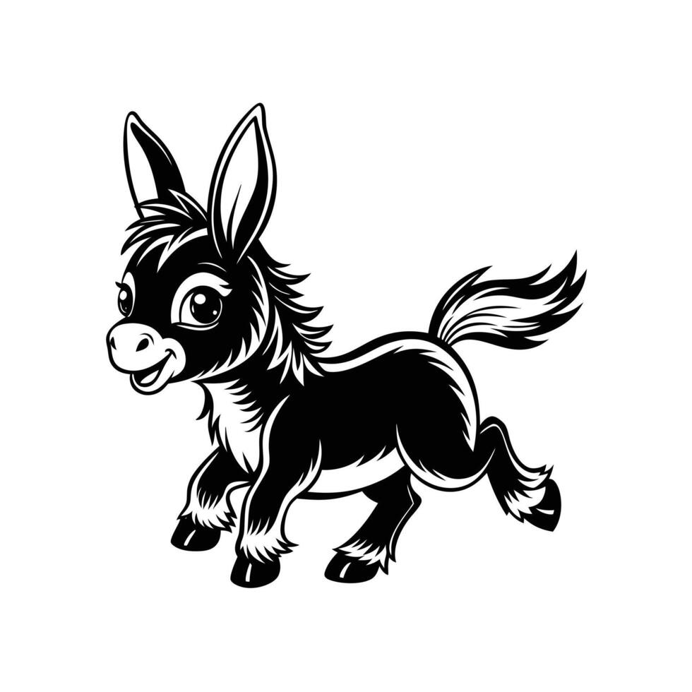 funny Donkey illustration vector