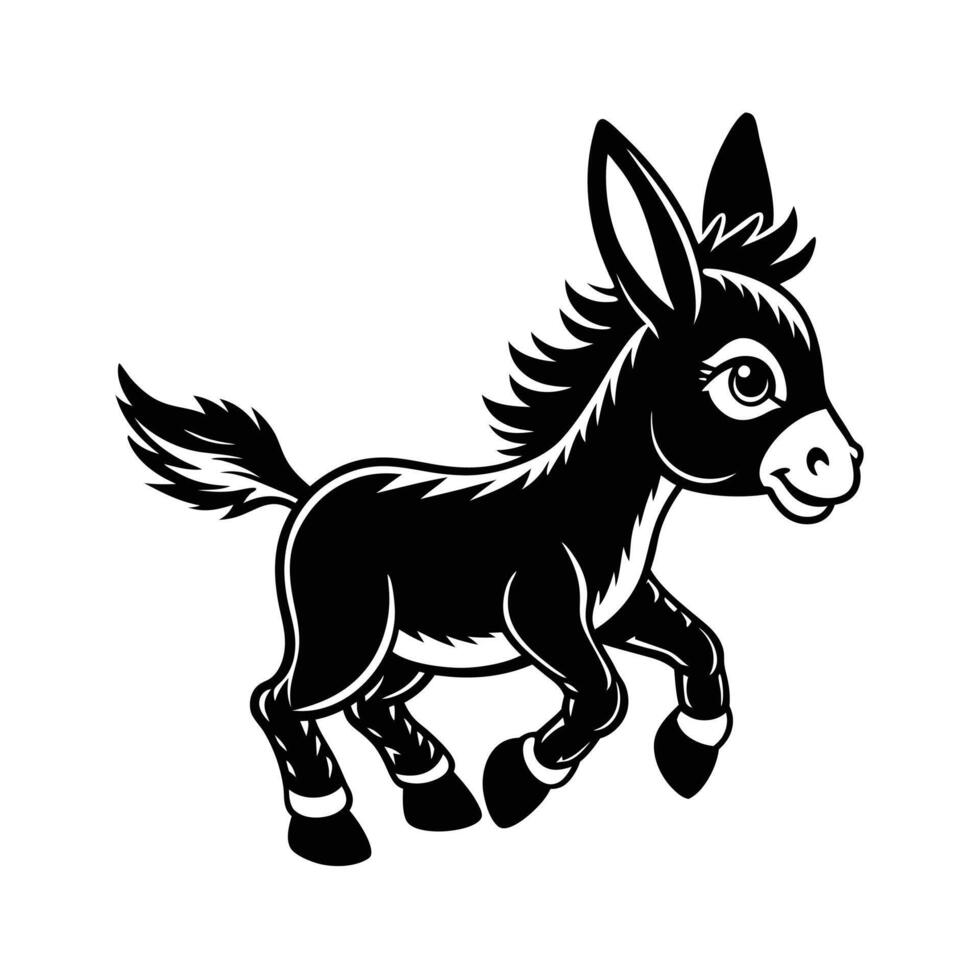 funny Donkey illustration vector