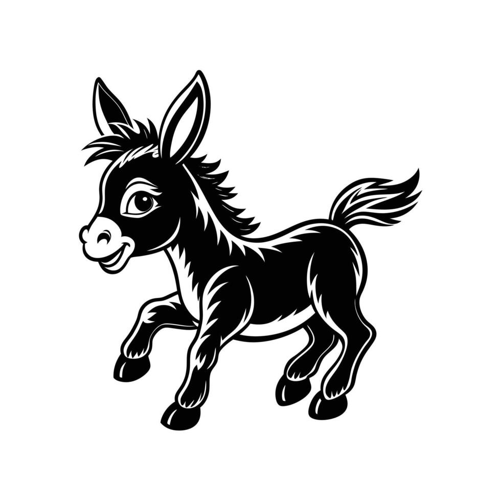 funny Donkey illustration vector