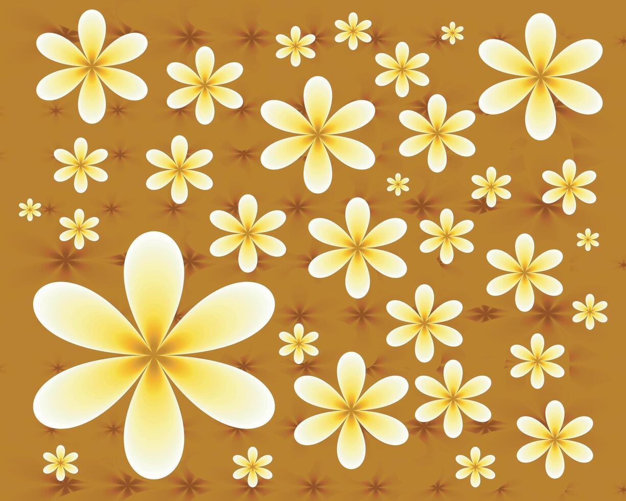 Colorful flower elements, seamless pattern with colored flowers, Set of hand drawn floral design, Spring bright abstract floral design. vector