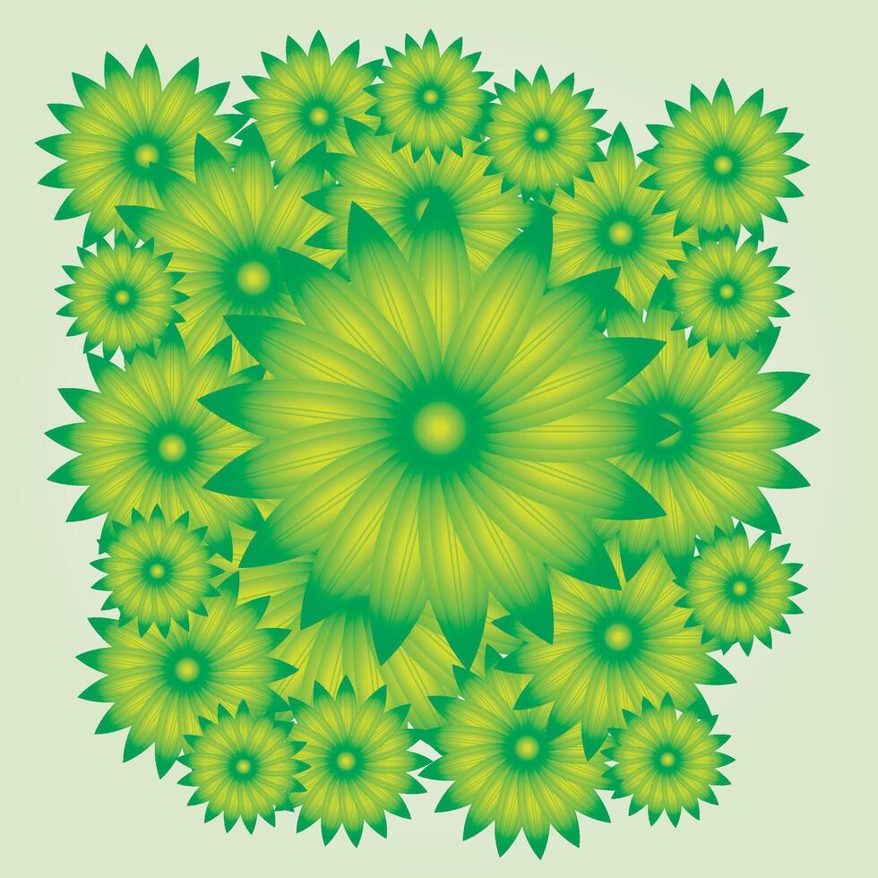 Colorful flower elements, seamless pattern with colored flowers, Set of hand drawn floral design, Spring bright abstract floral design. vector