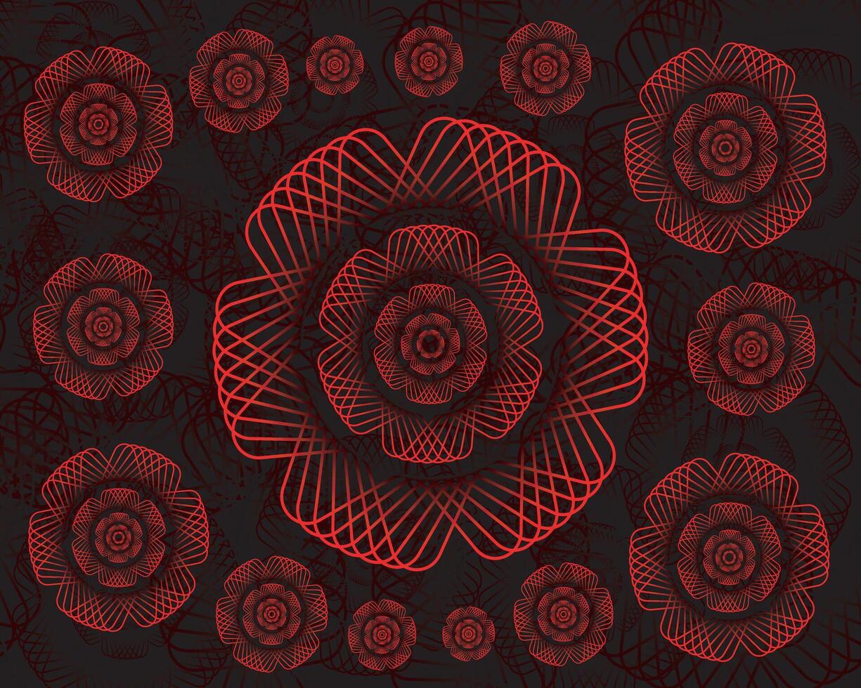 Colorful flower elements, seamless pattern with colored flowers, Set of hand drawn floral design, Spring bright abstract floral design. vector