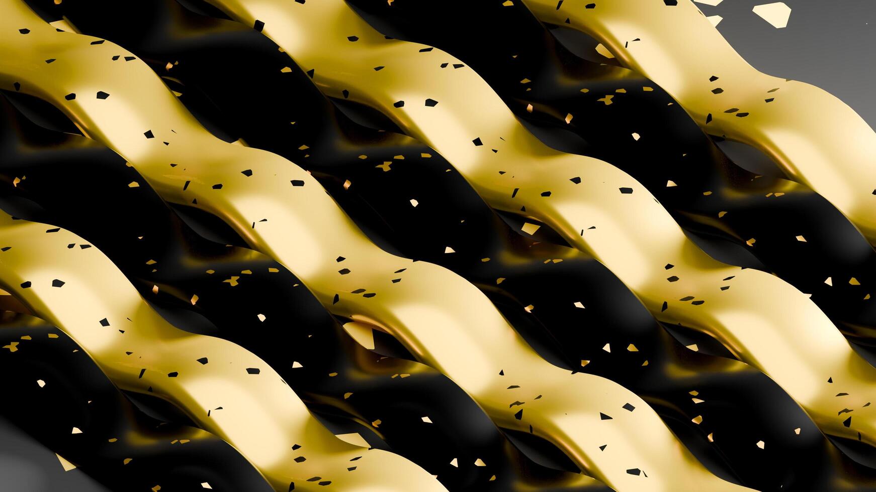 gold and black 3d object photo