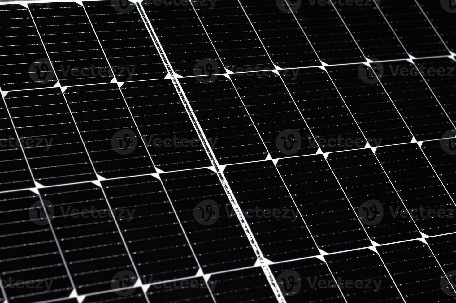 Closeup of black solar panel texture photo