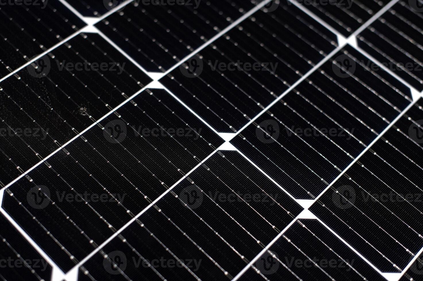 Closeup of black solar panel texture photo