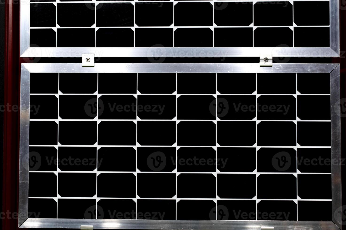 Closeup of black solar panel texture photo