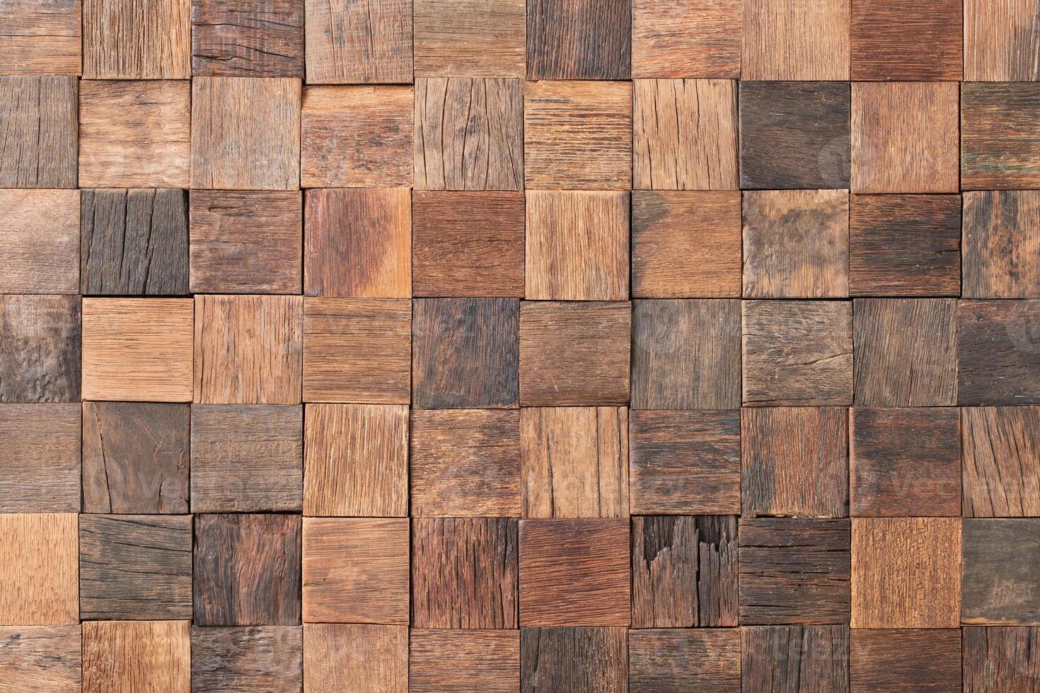 brown wooden wall as background. rustic wood texture from small planks photo