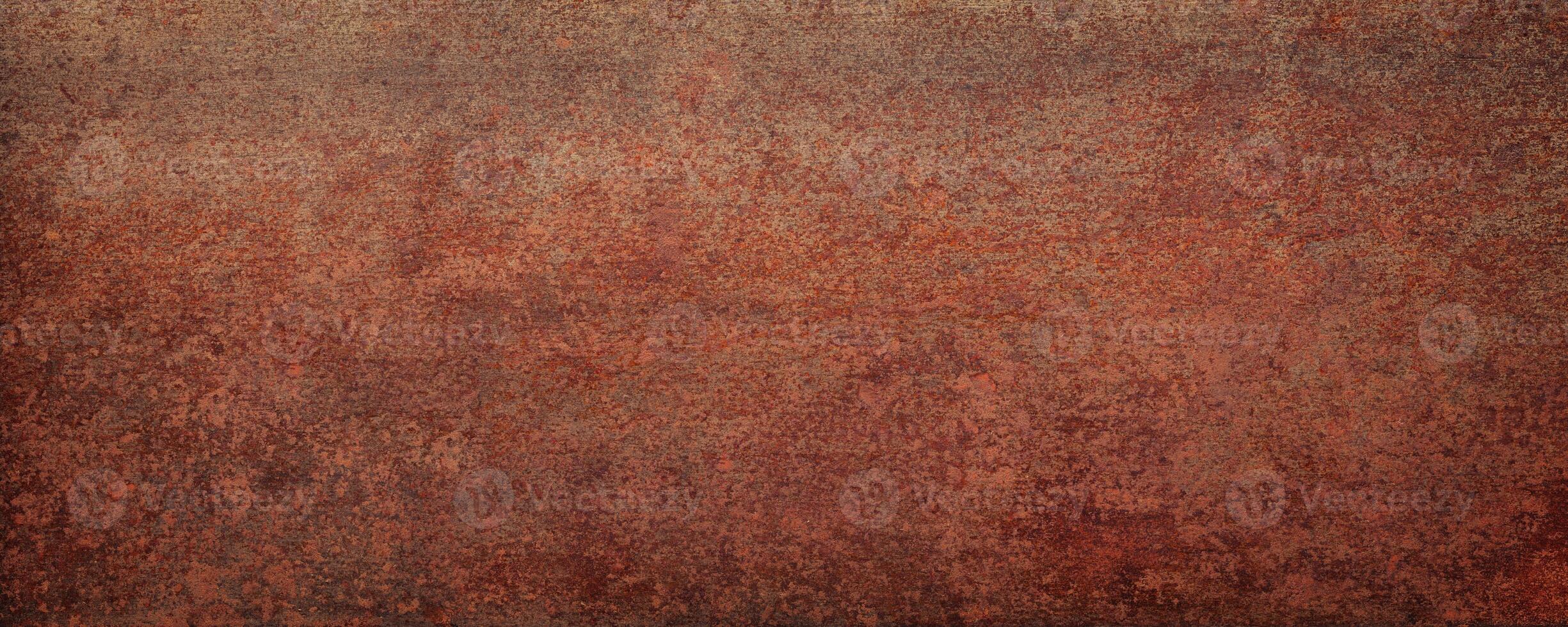 rusty sheet metal, panoramic background. weathered rust texture photo